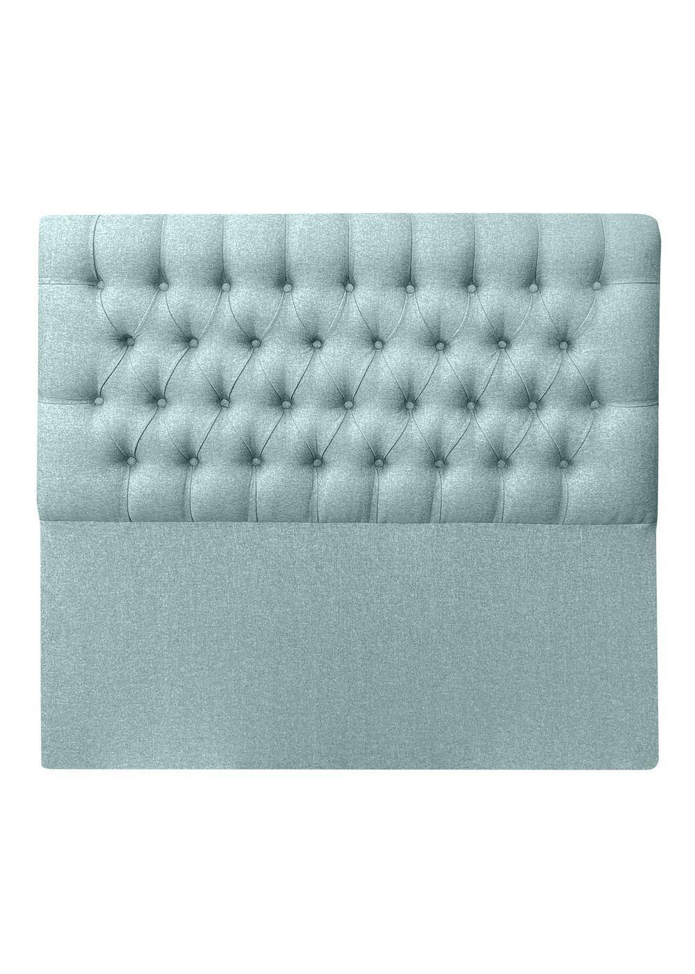 Respaldo de Cama Capitoné Premium Lino Verde Jeans - King-2