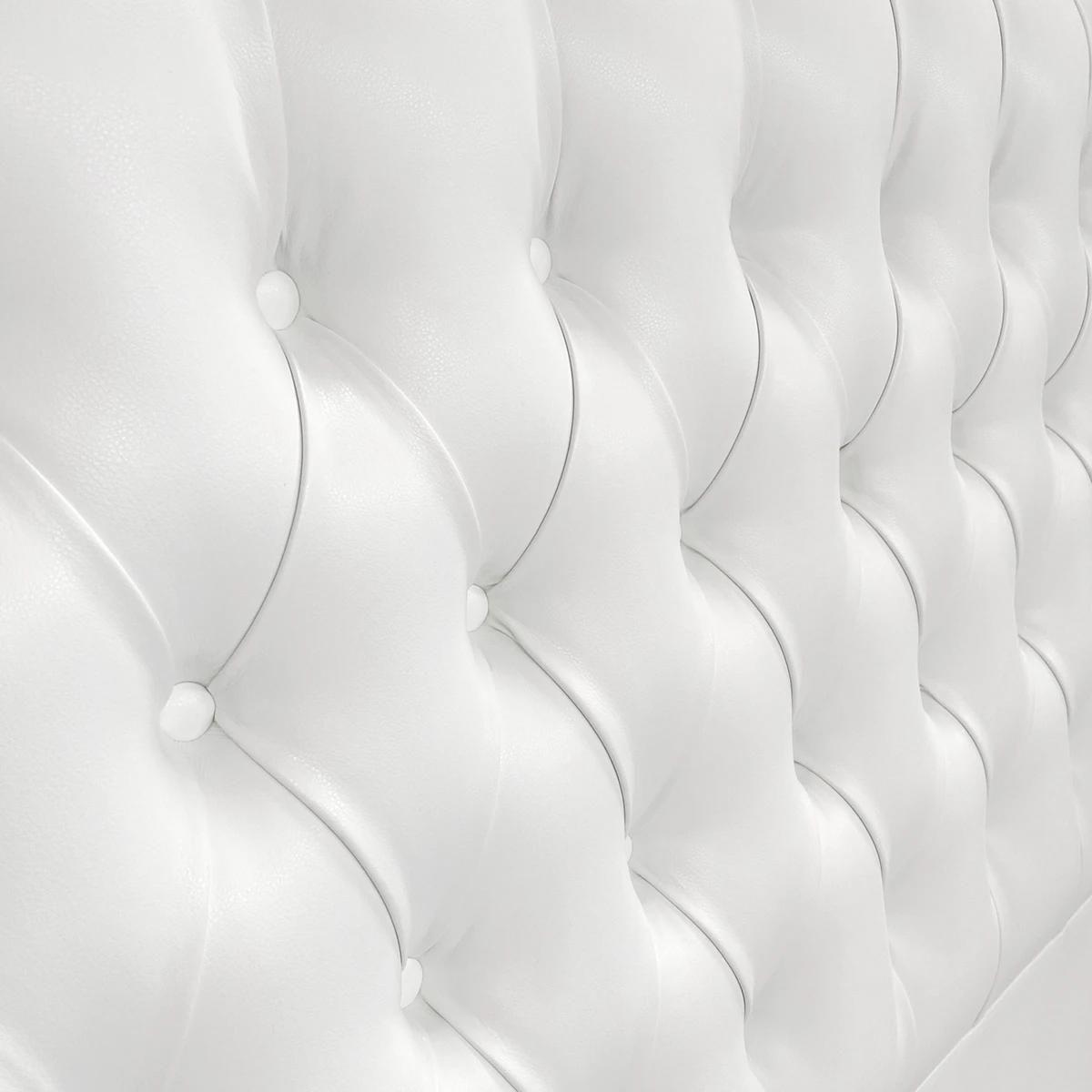 Respaldo de Cama Capitoné Premium Ecocuero Blanco 2 Plazas-2