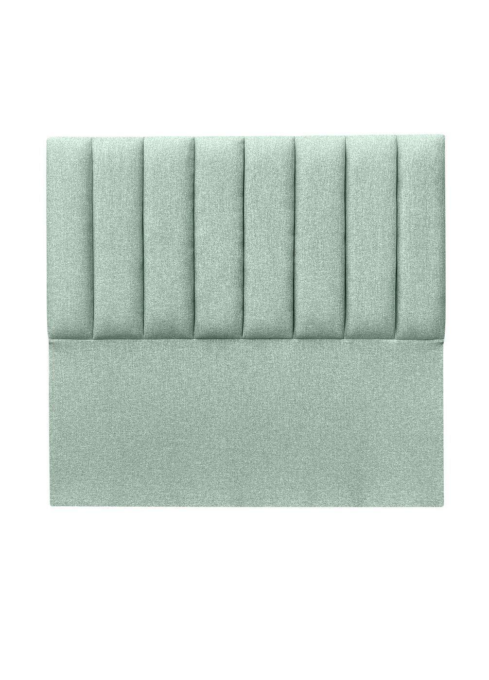 Respaldo de Cama Tubular Vertical Lino Verde Jeans - 2 Plazas-2