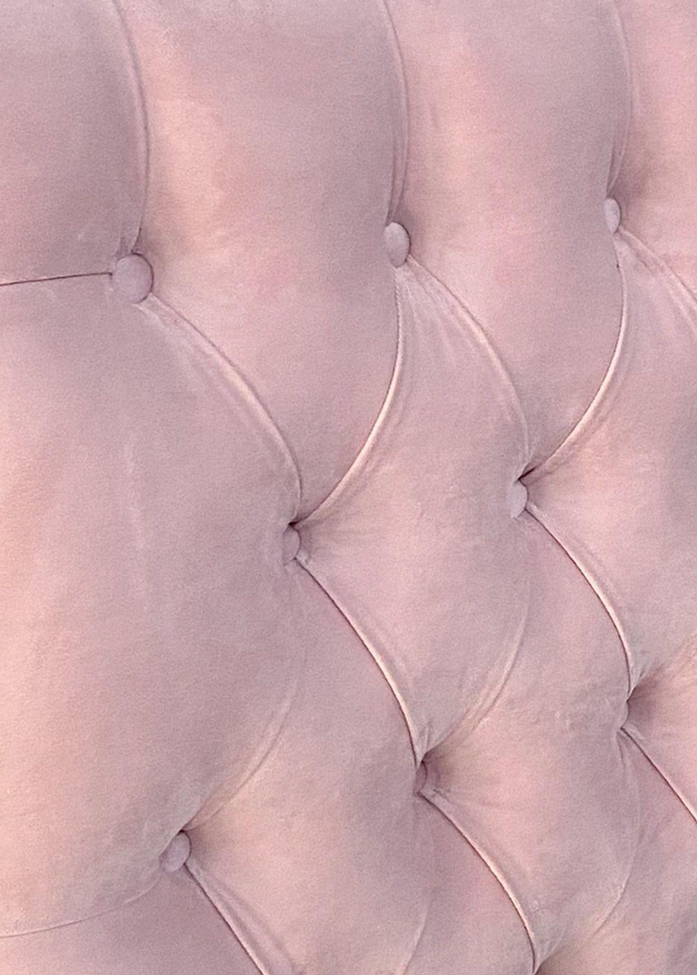 Respaldo de Cama Capitoné Premium Felpa Rosado Claro - 1 Plaza-1
