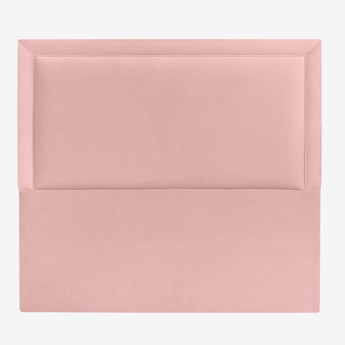 Respaldo de Cama Flat Frame Vivo Felpa Rosado Claro - 1.5 Plaza-1