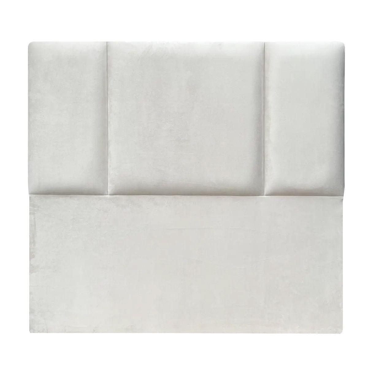 Respaldo de Cama Block Felpa Crema - 1.5 Plaza-2