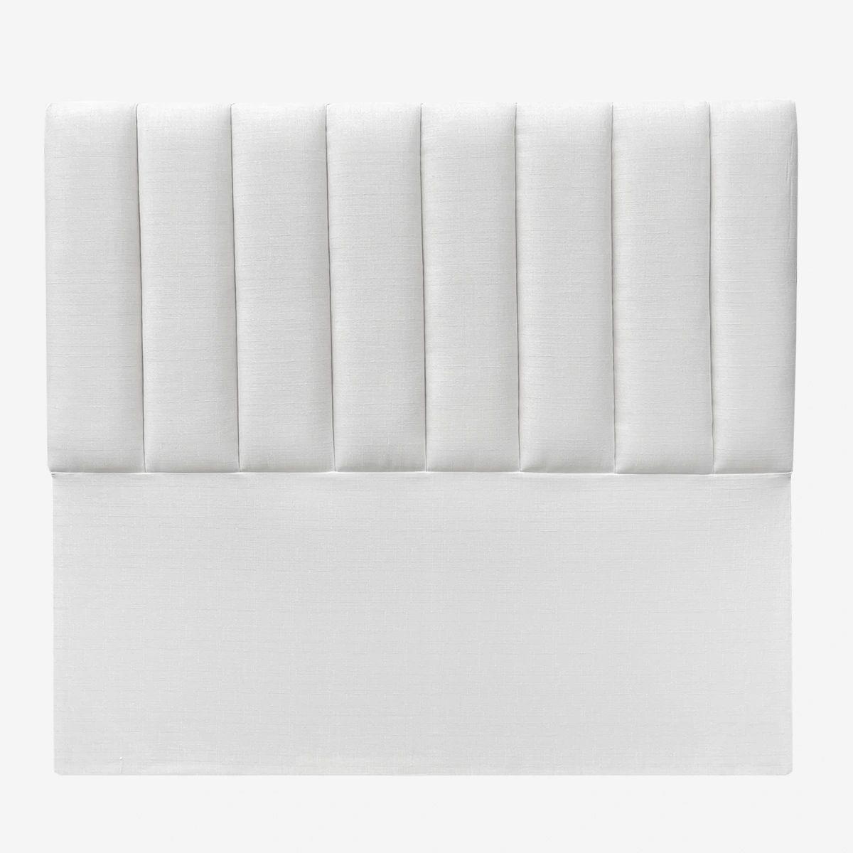 Respaldo de Cama Tubular Vertical Lino Crema - Super King-1