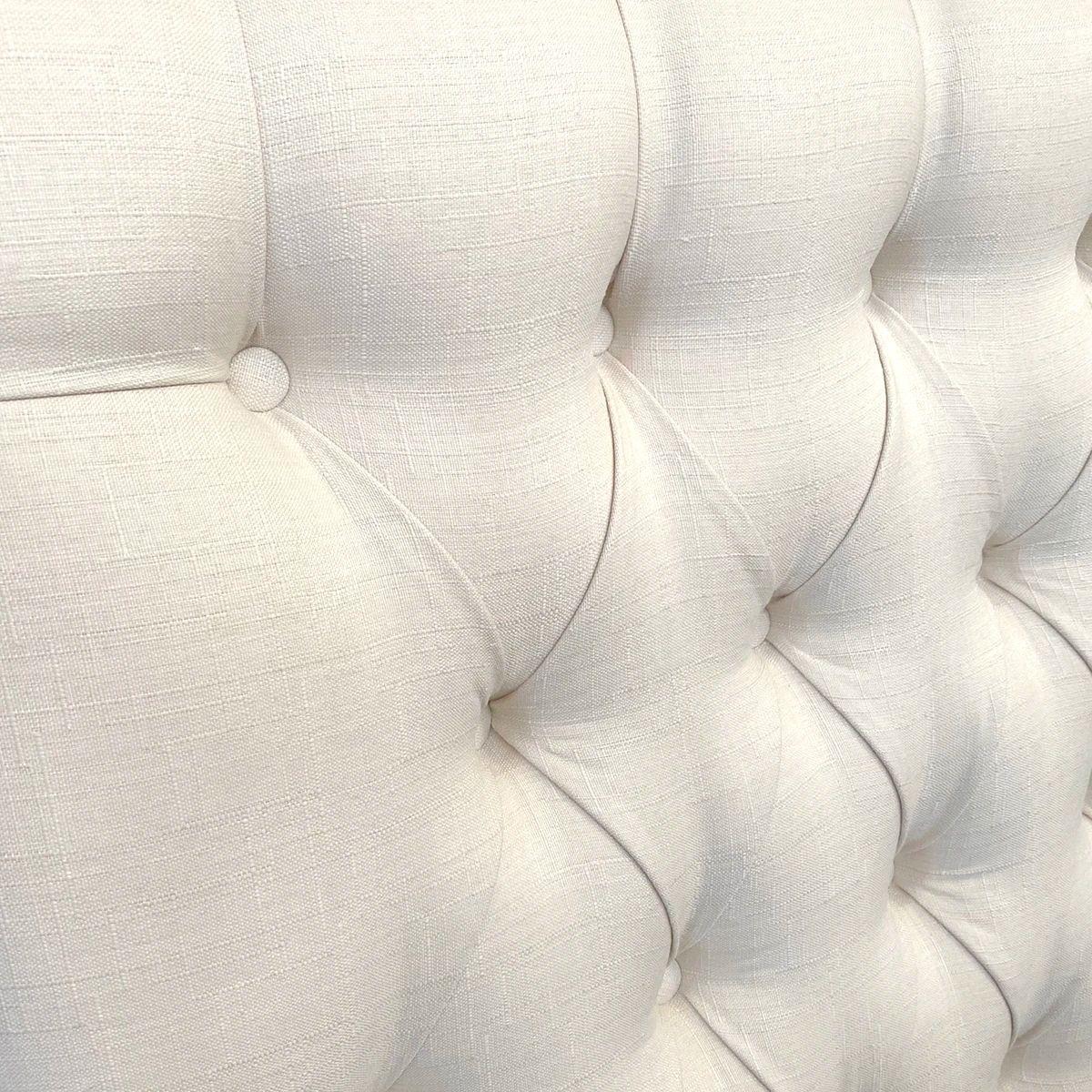 Respaldo de Cama Capitoné Premium Lino Crema King-2