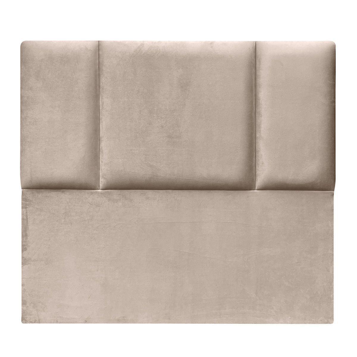 Respaldo de Cama Block Felpa Beige - 1 Plaza-1