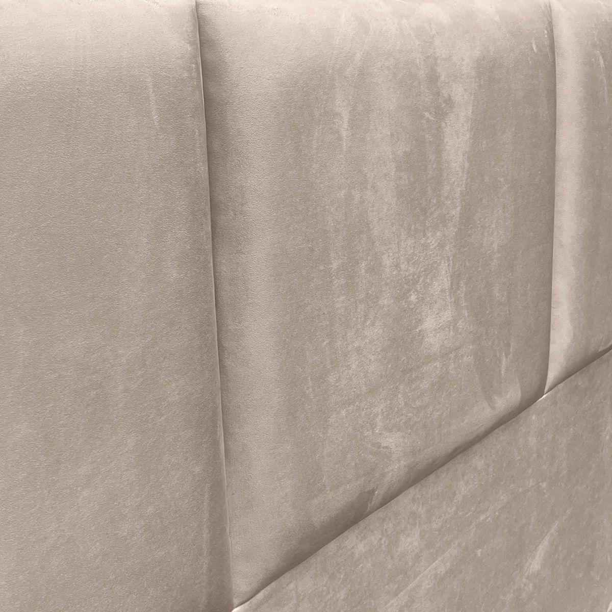 Respaldo de Cama Block Felpa Beige - 1 Plaza-2