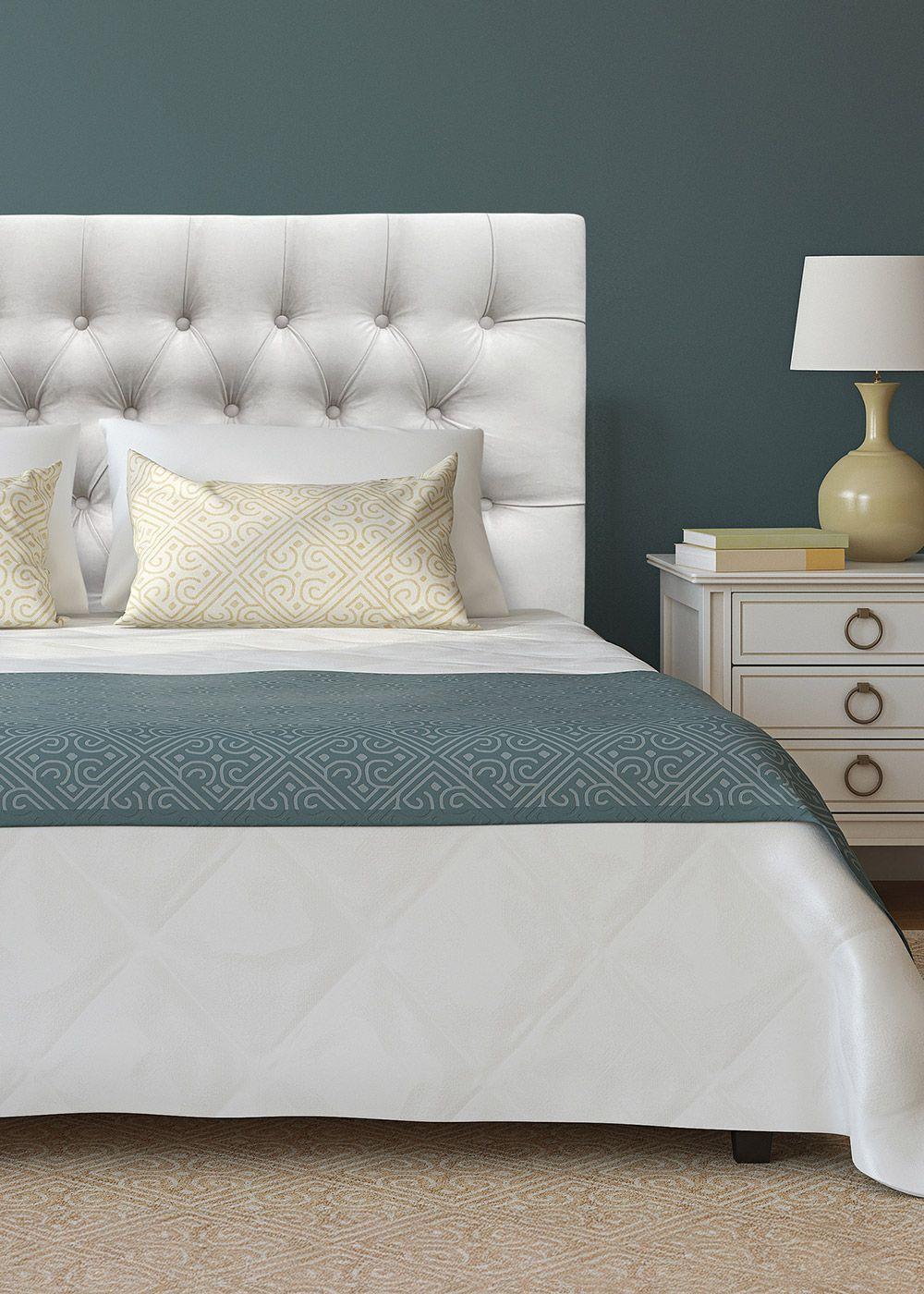 Respaldo de Cama Capitoné Premium Felpa Crema - 2 Plazas-0