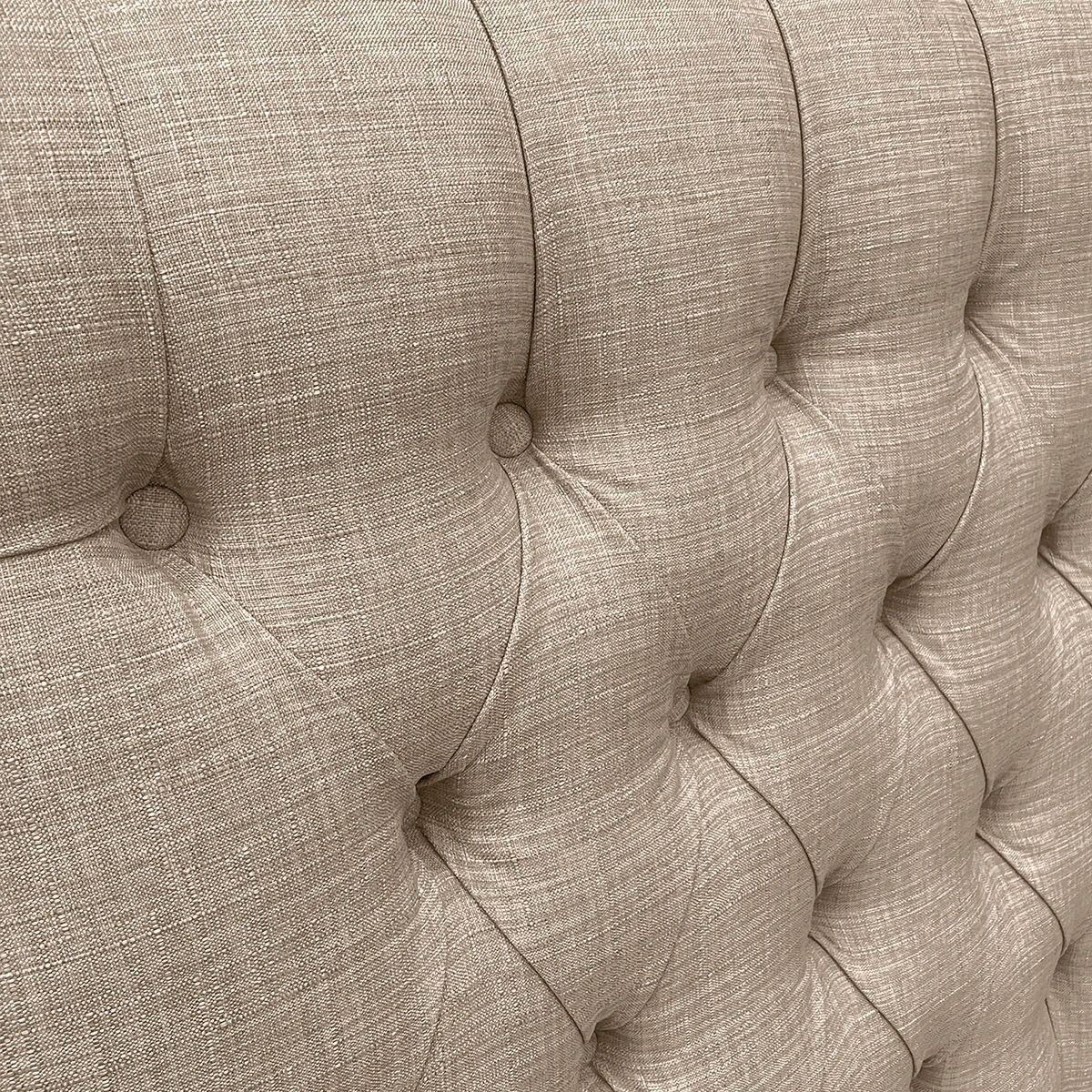 Respaldo de Cama Capitoné Premium Lino Beige Queen-2