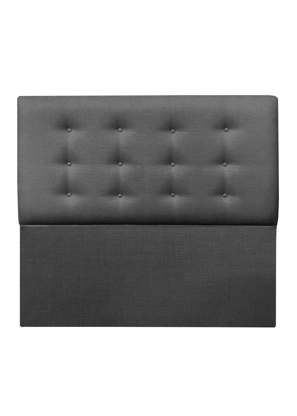 Respaldo de Cama Botoné Premium Lino Grafito - 2 Plazas-2