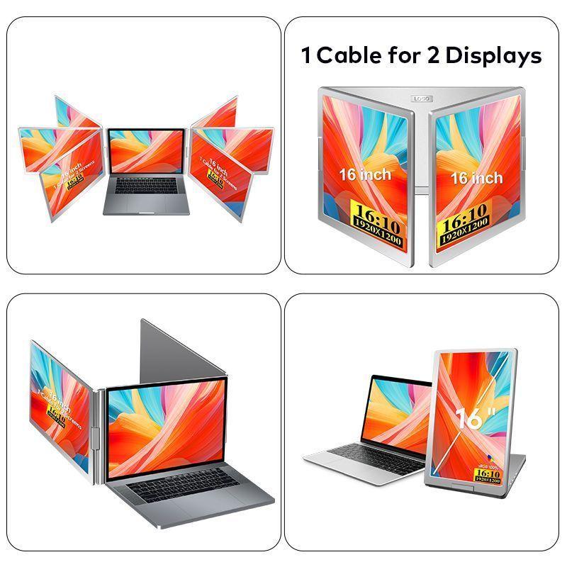 Extensor Monitor Doble Pantalla 16 Pulgadas Resolución 1920x1200px MAC Windows Android-3
