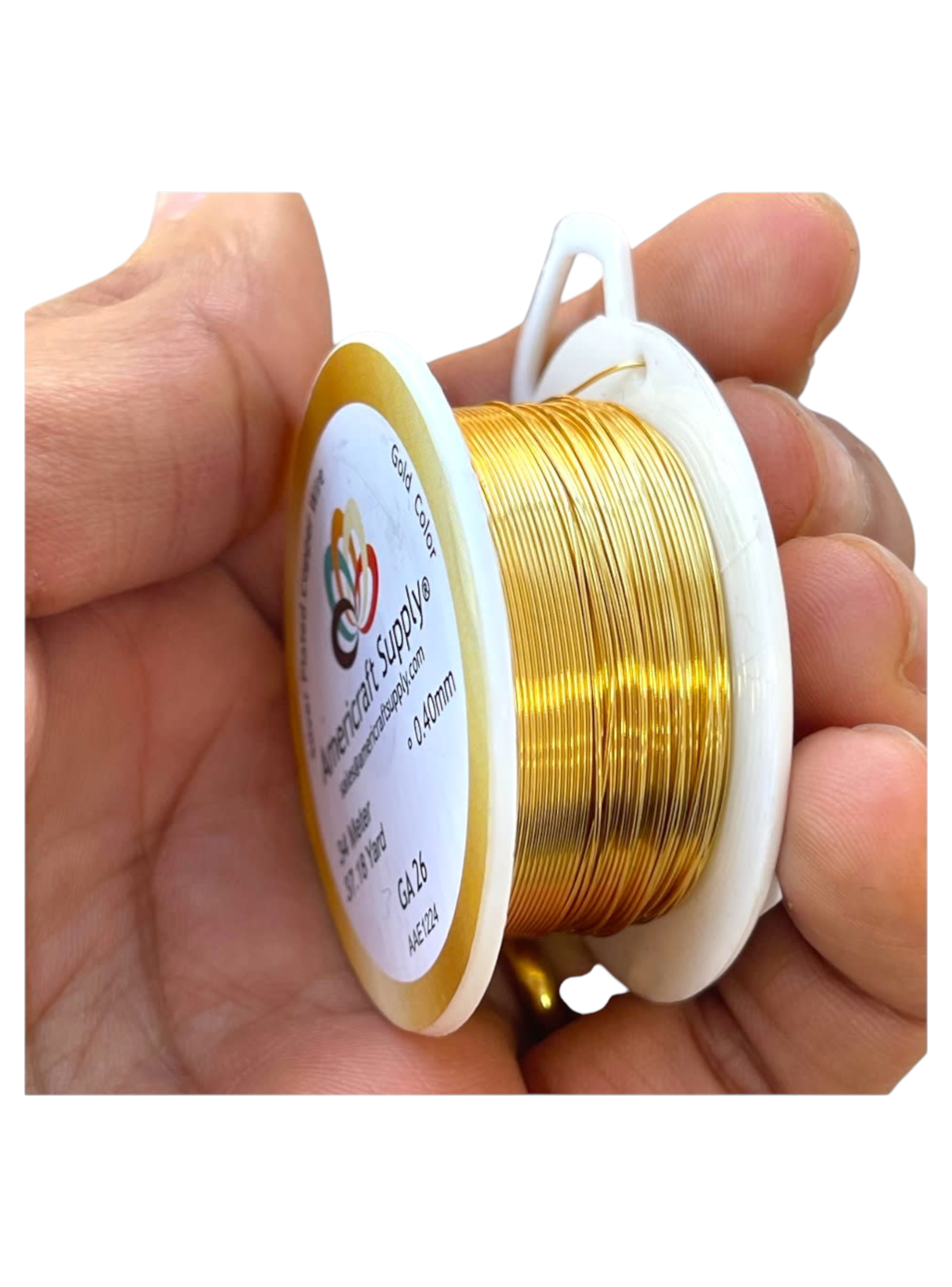 Alambre Americraft supply calibre 26 dorado gold bisutería-1