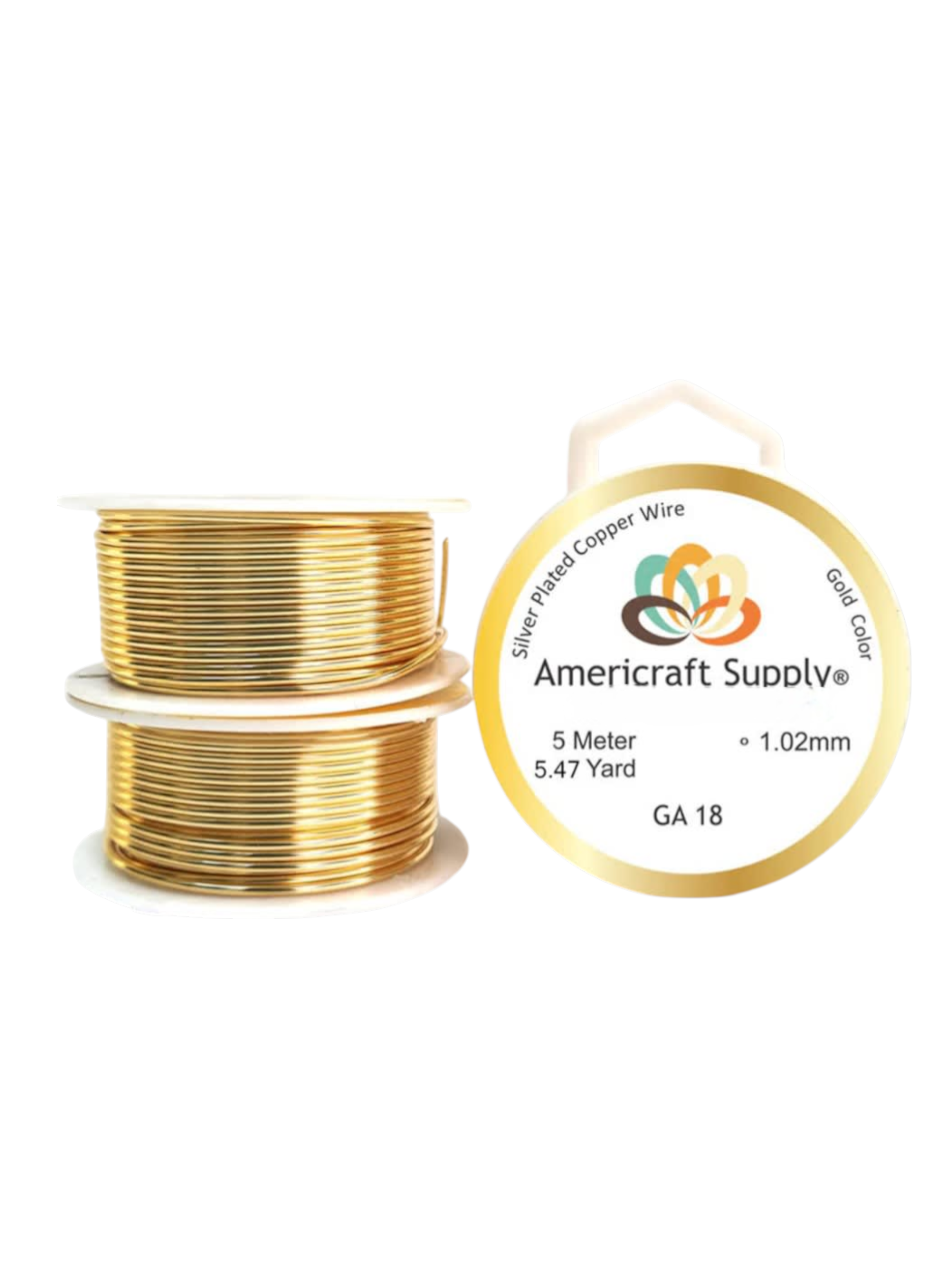 Alambre Americraft supply calibre 18 dorado gold bisutería-0