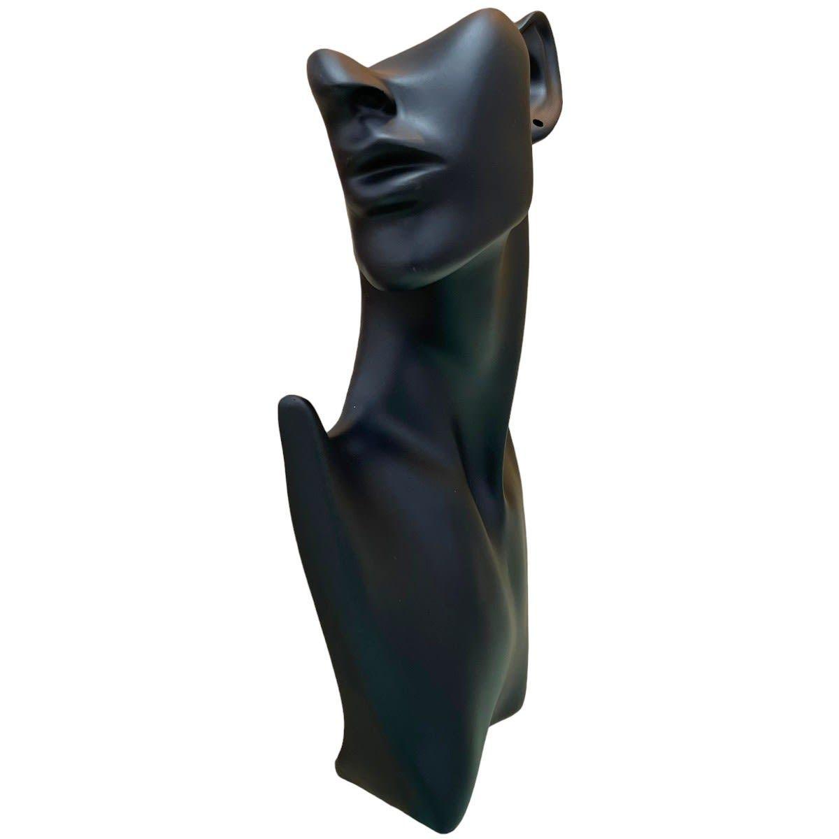 Exhibidor Busto Bisuteria Negro-3