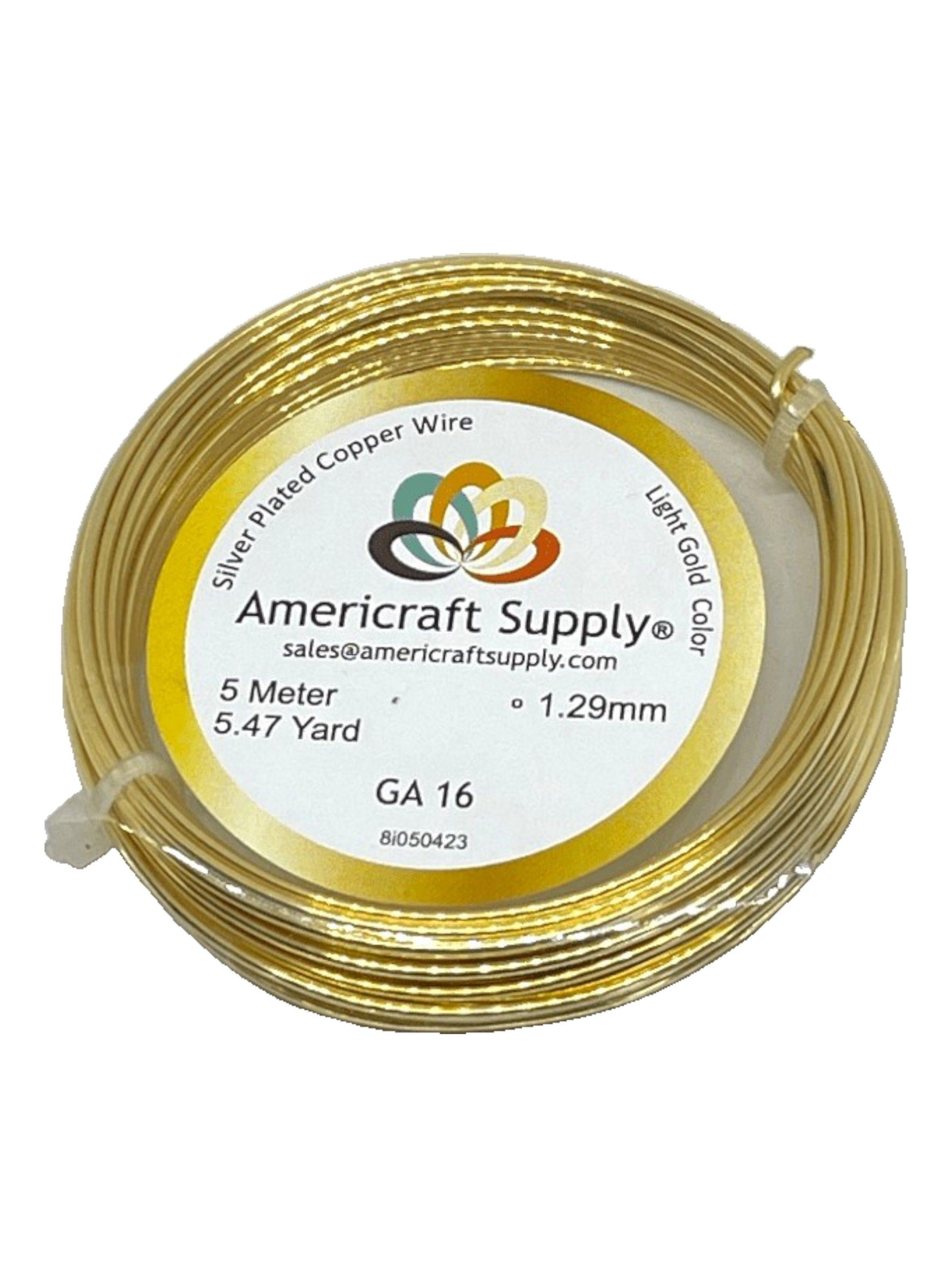 Alambre Americraft supply calibre 16 dorado ligero lightgold-0