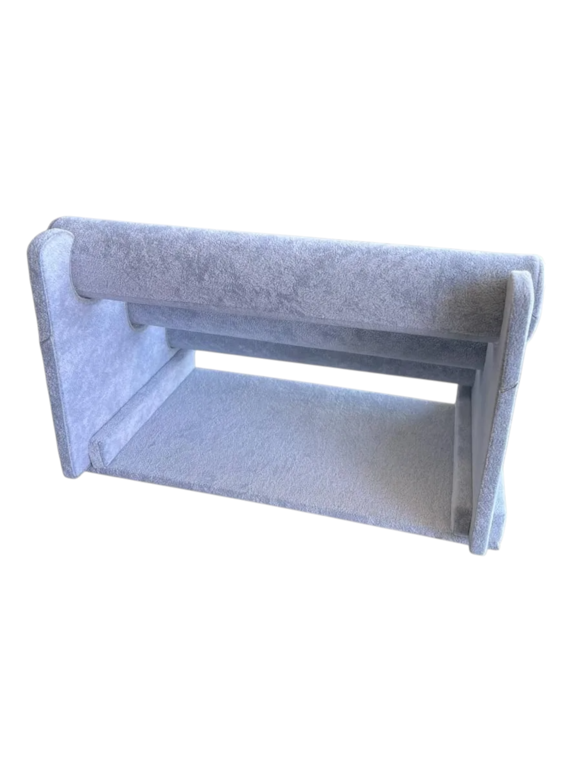 Exhibidor tres niveles pulsera bisutería terciopelo gris-2