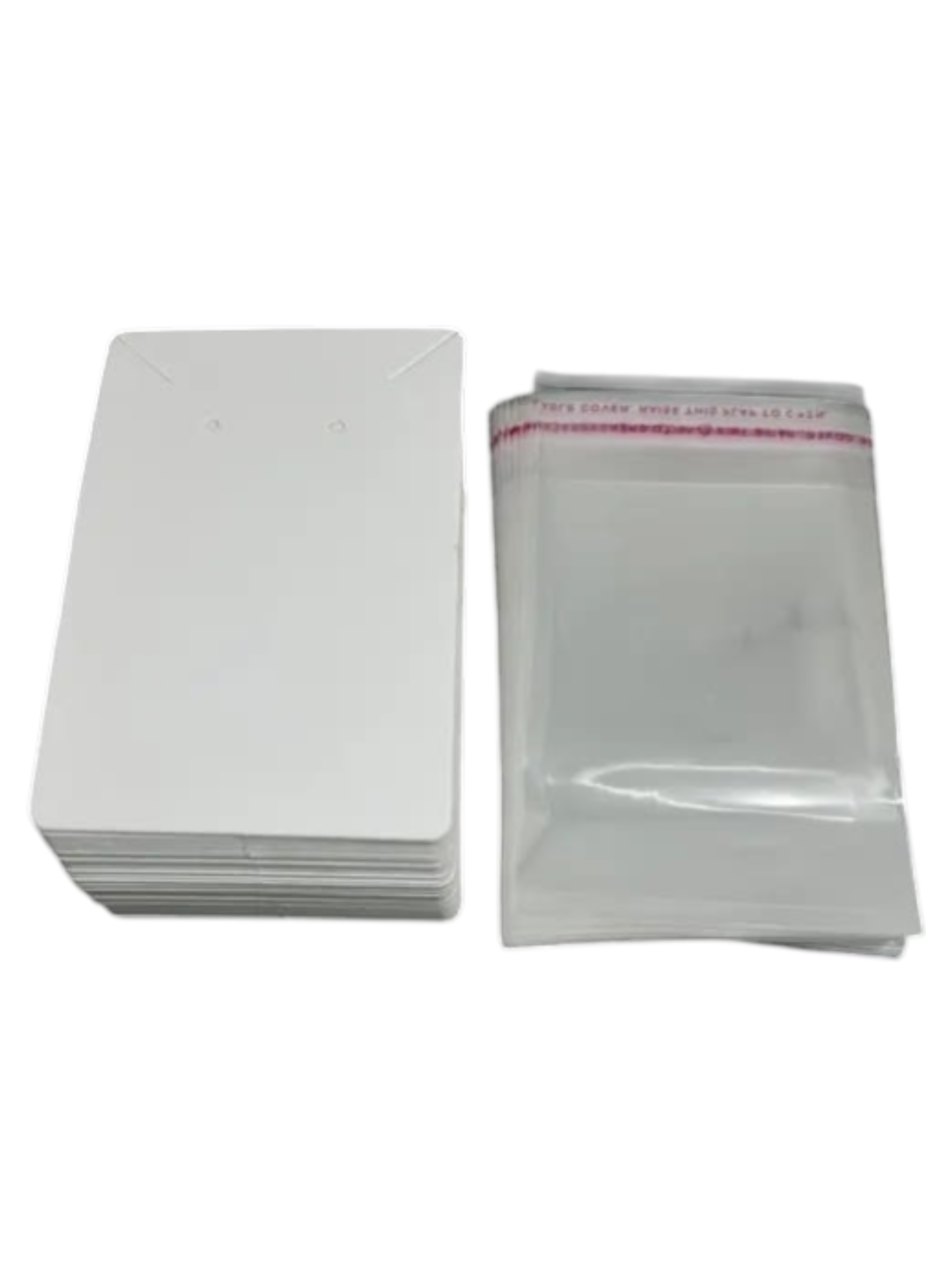 Pack 100 Bolsa Celofan Adhesiva Tarjeta  Exhibir Joyas-0