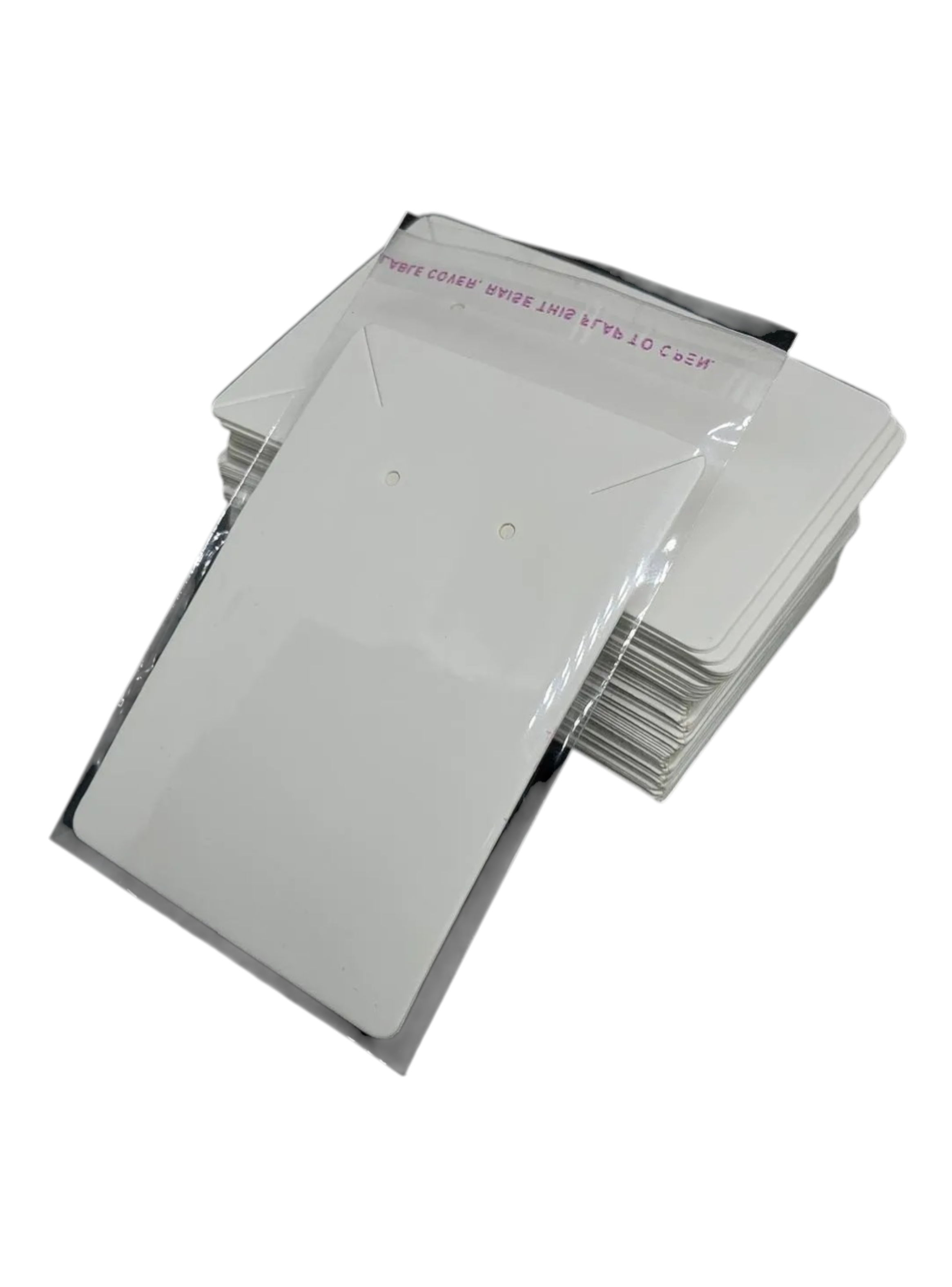 Pack 100 Bolsa Celofan Adhesiva Tarjeta  Exhibir Joyas-1