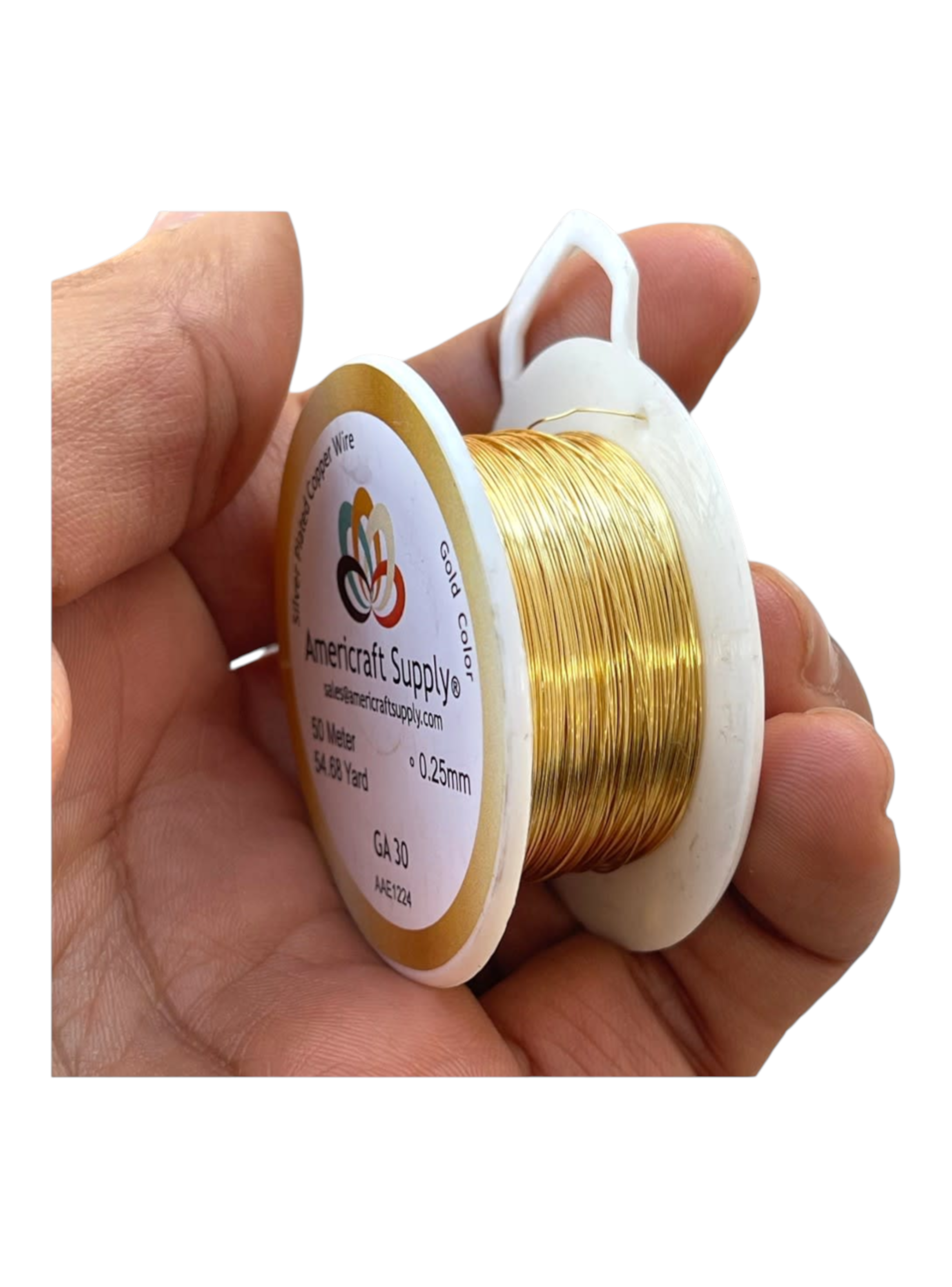 Alambre Americraft supply calibre 30 dorado gold bisutería-1