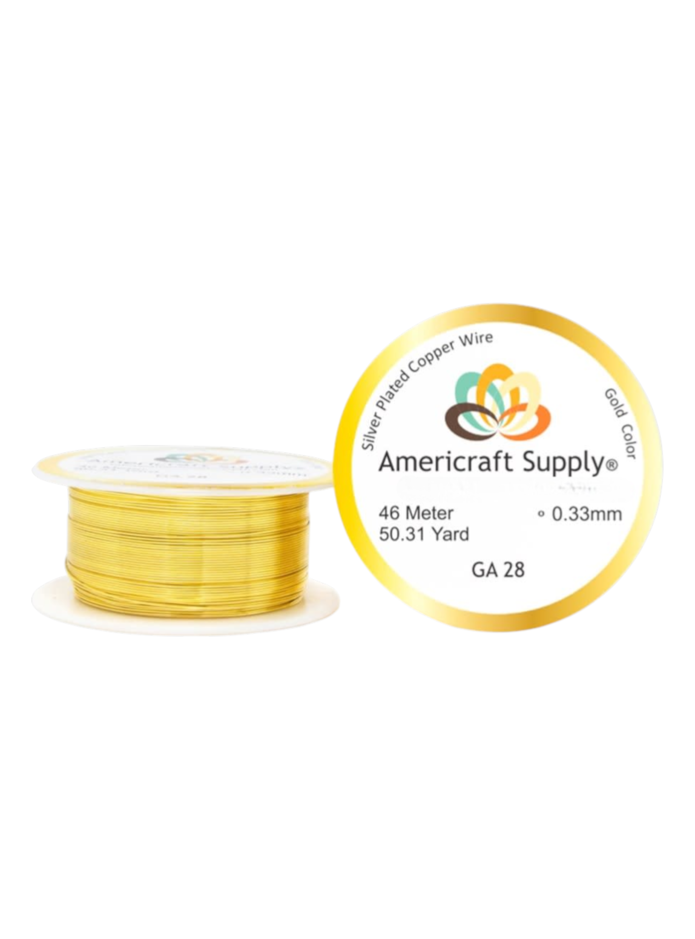 Alambre Americraft supply calibre 28 dorado gold bisutería-0