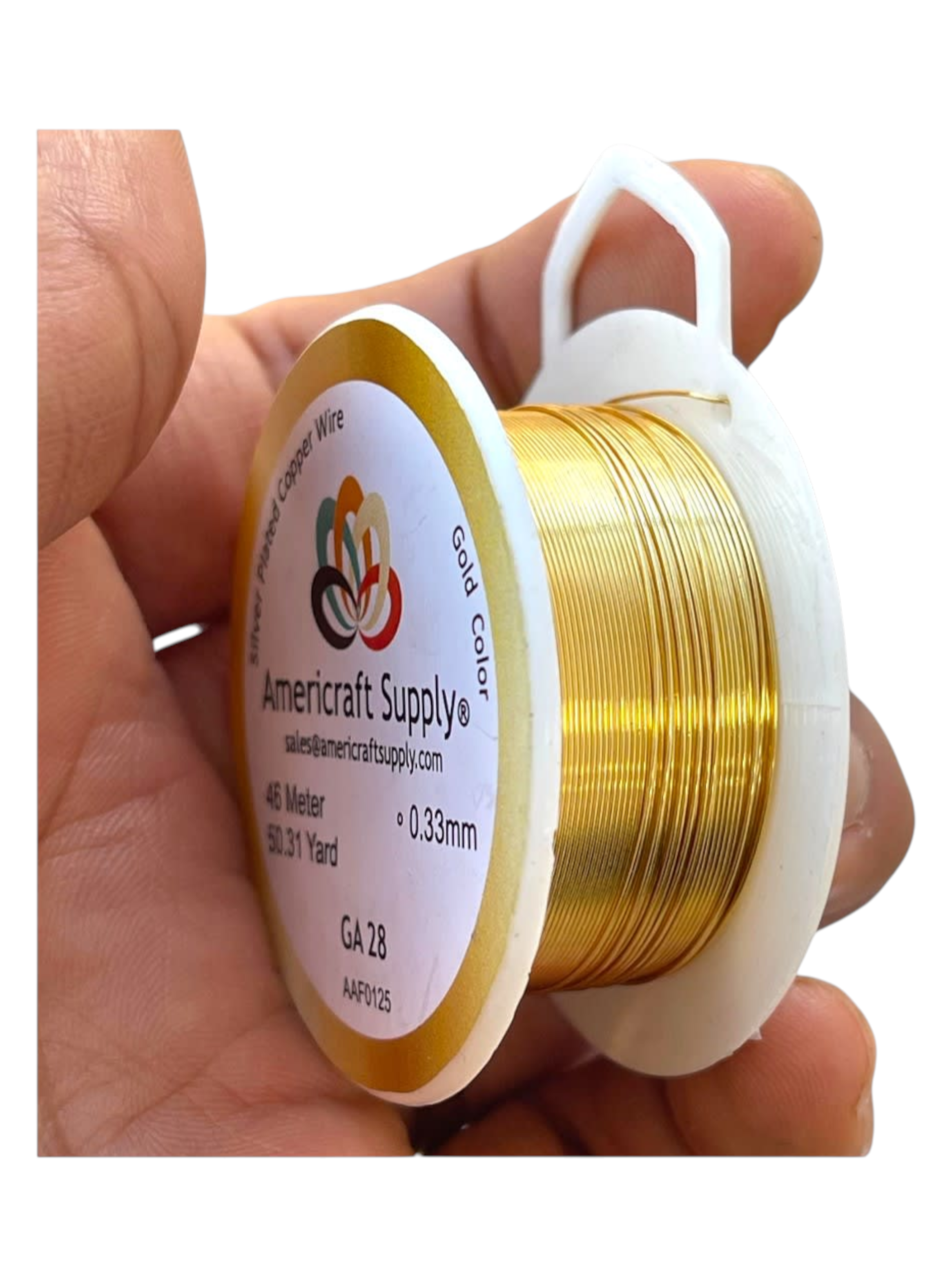 Alambre Americraft supply calibre 28 dorado gold bisutería-1