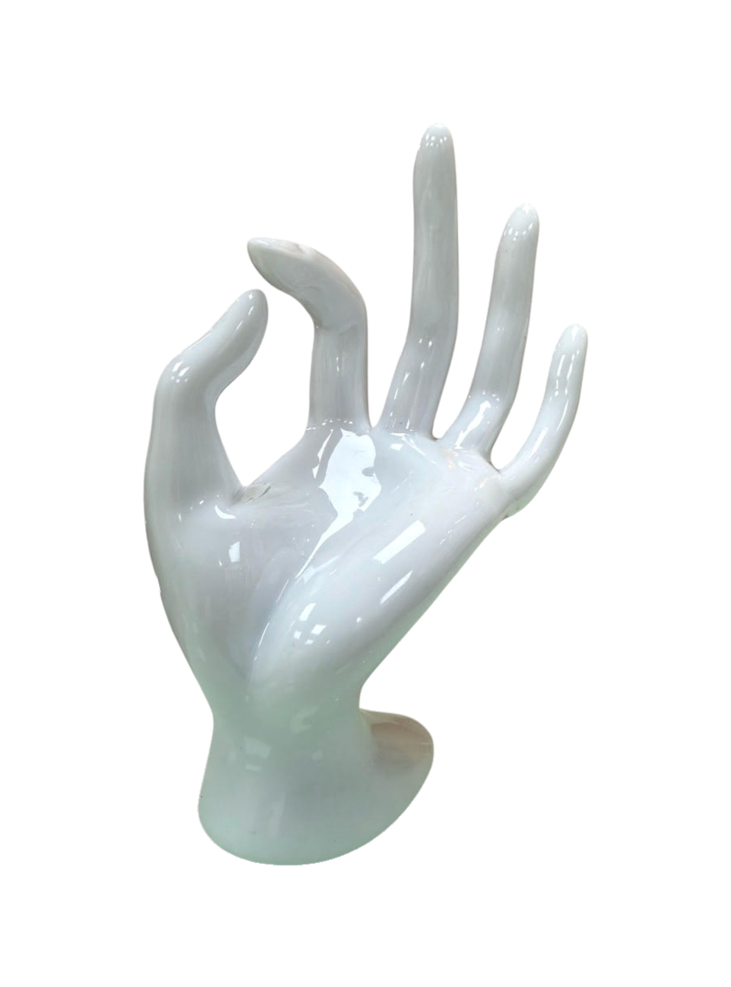 Exhibidor anillos mano bisuteria porcelana blanco-2