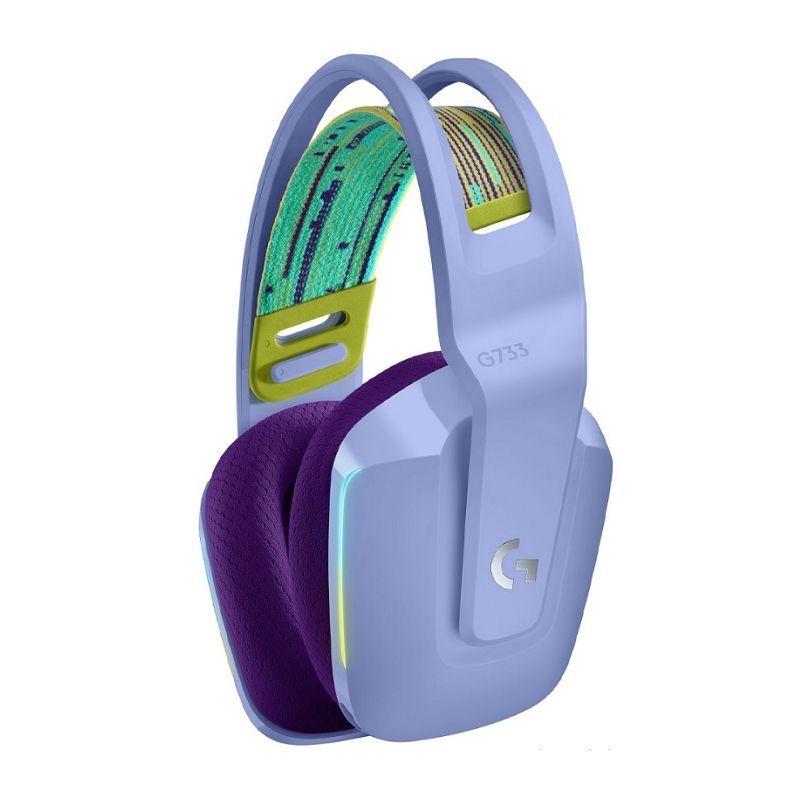 Audífonos Gamer Logitech G733 LightSpeed Wireless (RGB, Dongle USB, Lila)-1