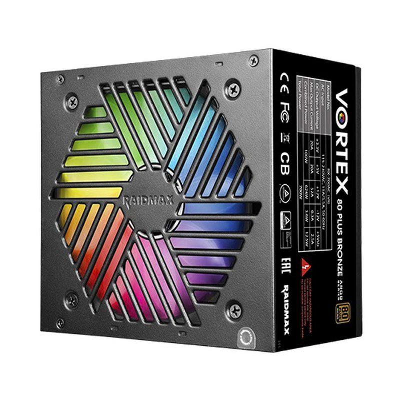 Fuente de Poder Raidmax Vortex RGB de 700W (Certificada 80+ Bronce, ATX)-0
