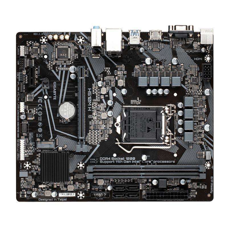 Placa Madre Gigabyte H510M H (LGA1200, DDR4 2133/3200Mhz, M.2, MicroATX)-2