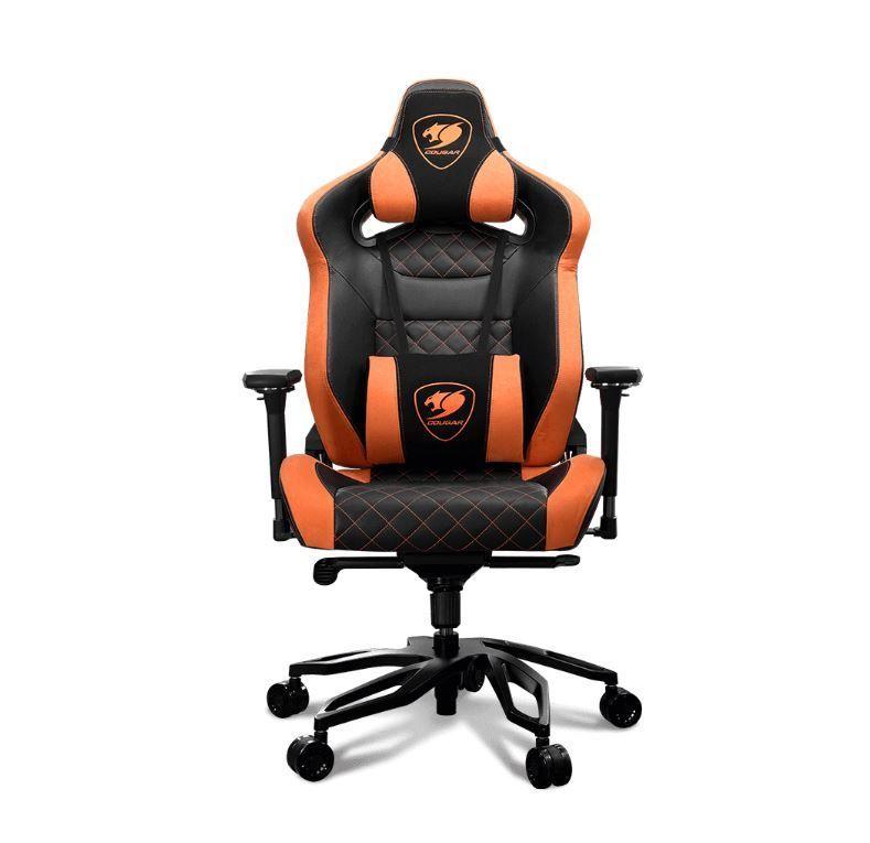 Silla Gamer Cougar Armor Titan PRO (160kg, Cojin cabeza y lumbar, Negro/Naranja)-0