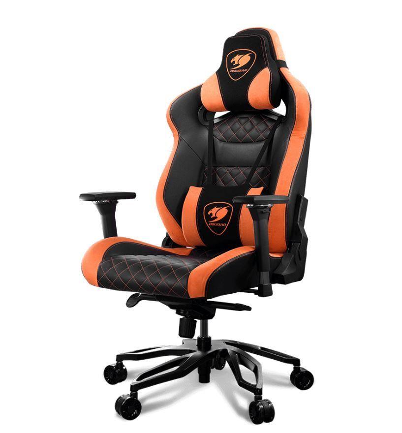 Silla Gamer Cougar Armor Titan PRO (160kg, Cojin cabeza y lumbar, Negro/Naranja)-1