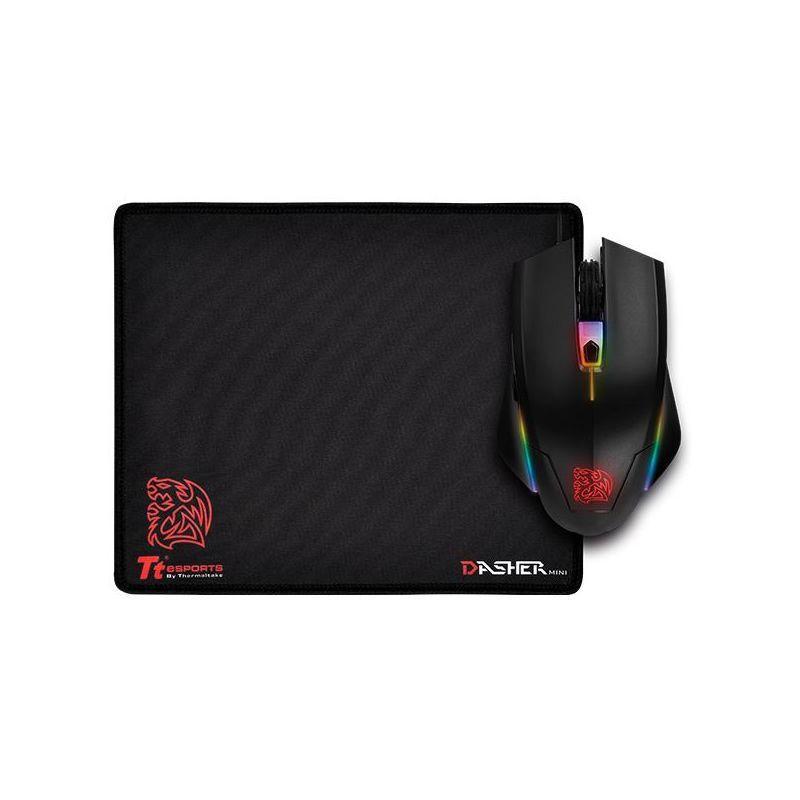 Kit Mouse + MousePad Thermaltake Talon Elite (Sensor PIXART, 400/5000dpi, RGB, Negro)-0