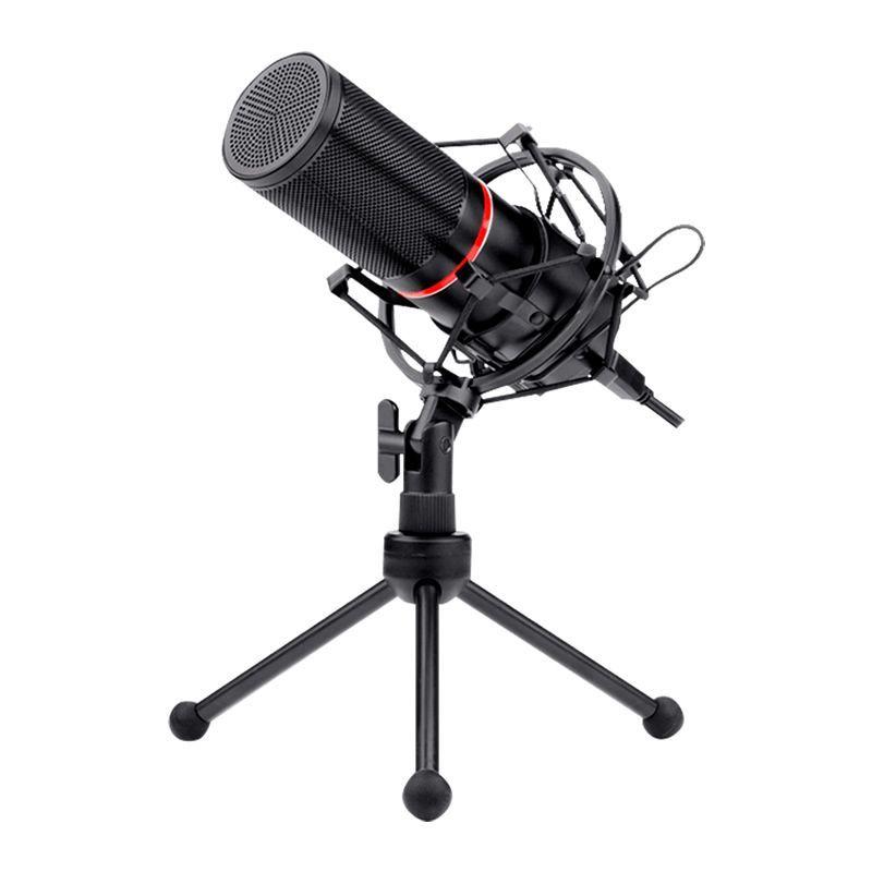 Micrófono de Condensador Redragon Blazar GM300 (Cardioide de 16mm, USB, Tripode + Elásticos)-1