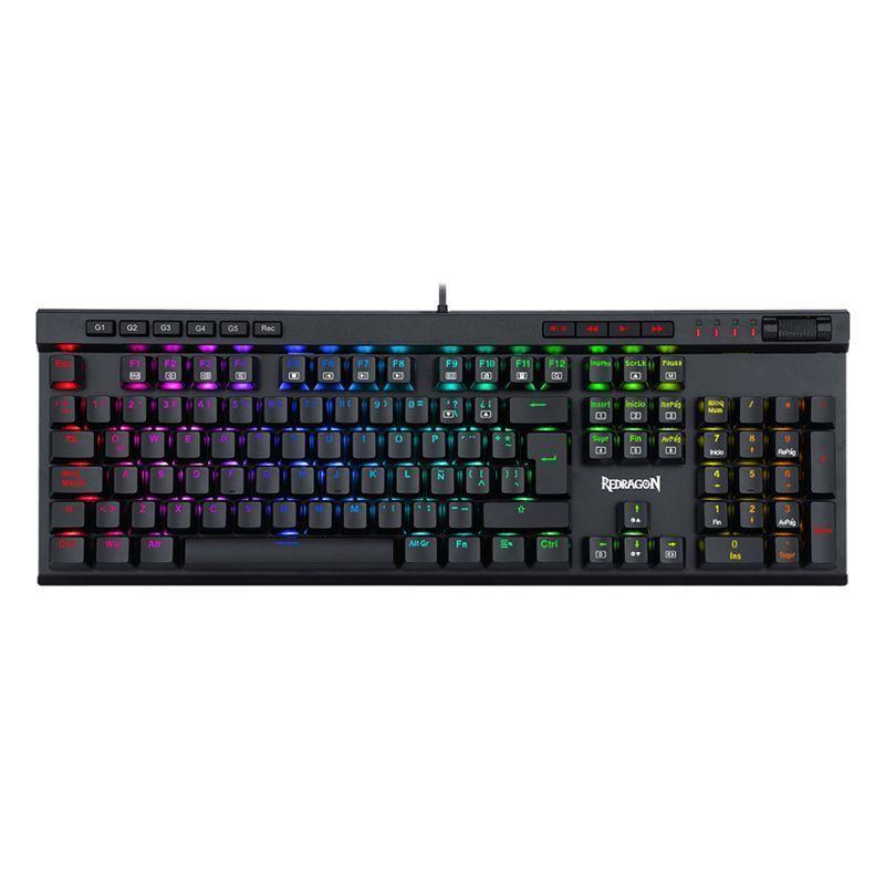 Teclado Mecánico Redragon Vata Pro (Switches Outemu Brown, RGB, Español, Negro)-2