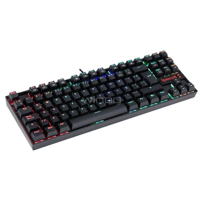 Teclado Mecánico Redragon Kumara K552 RGB (Switch Blue, Compacto, Español, Negro)-0