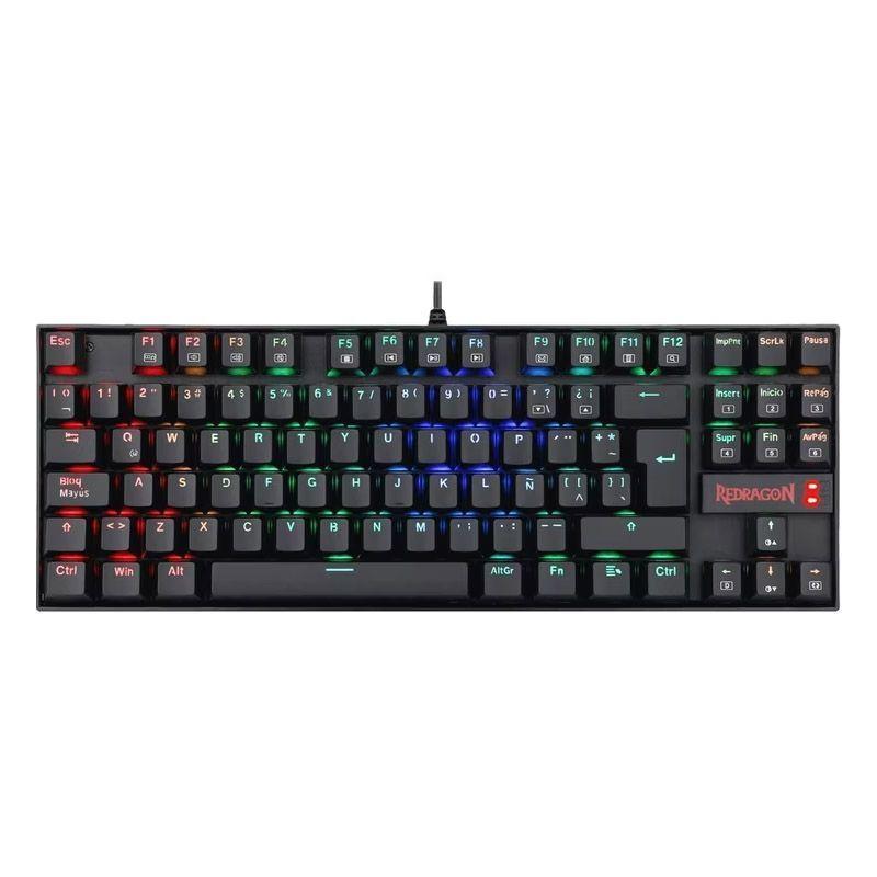 Teclado Mecánico Redragon Kumara K552 RGB (Switch Blue, Compacto, Español, Negro)-1