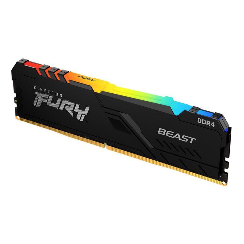 Memoria RAM Kingston Fury Beast RGB de 8GB (DDR4, 3600MHz, CL17, DIMM)-0