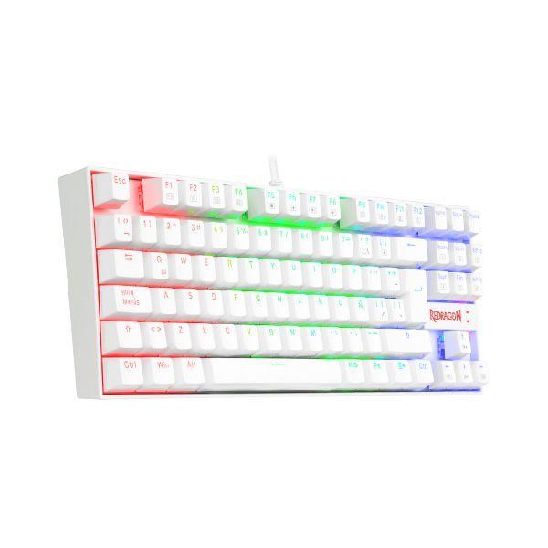 Teclado Mecánico Redragon Kumara K552 RGB (Switchs Outemu Blue, Compacto, Español, Blanco)-0