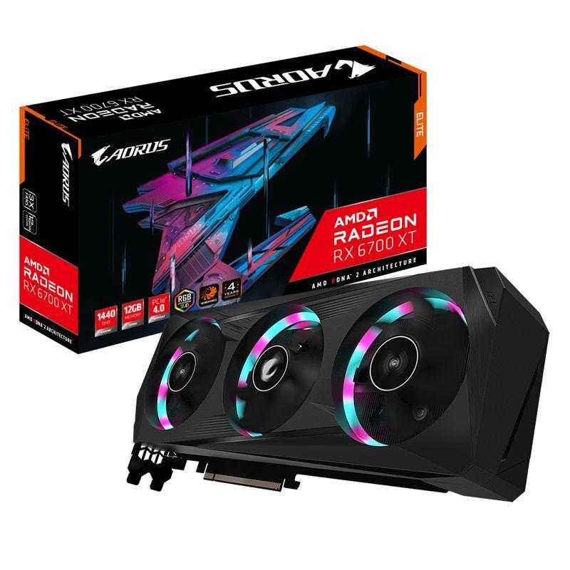 Tarjeta de Video Gigabyte AORUS Radeon RX 6700 XT ELITE de 12GB GDDR6-0