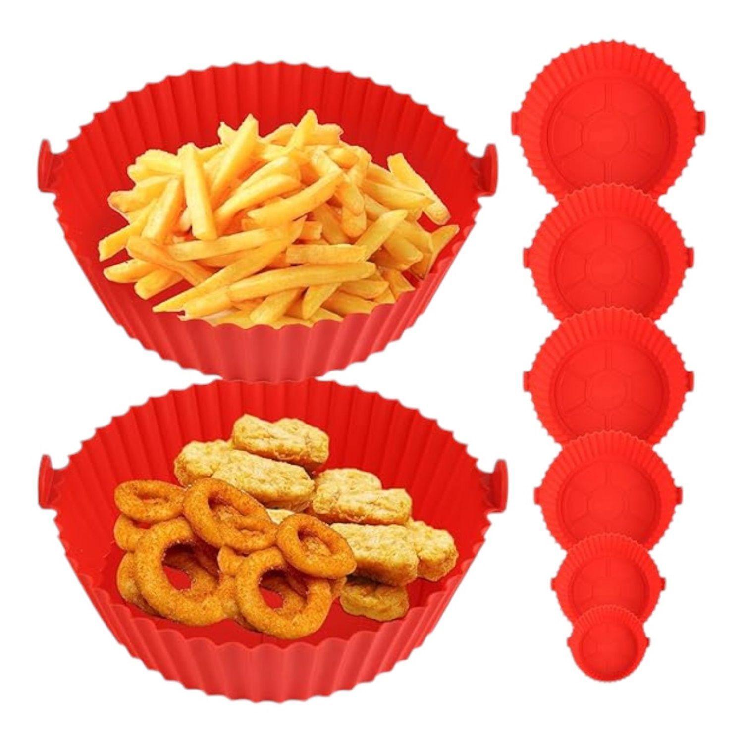 6 Forro silicona para airfryer para freidora silicona redondo-6