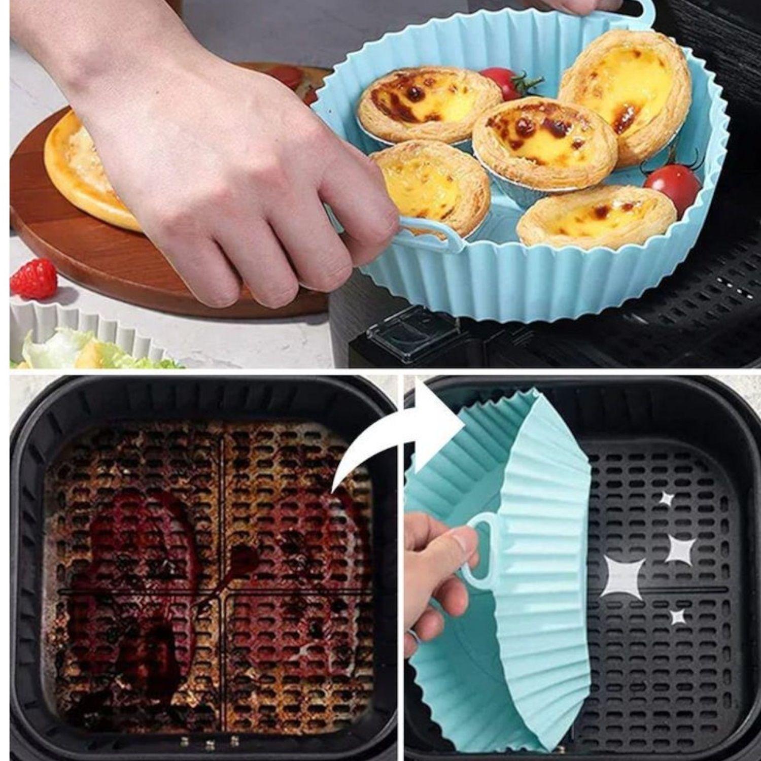 6 Forro silicona para airfryer para freidora silicona redondo-7