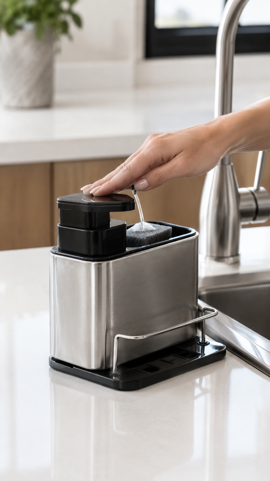 Dispensador De Jabon Lavalozas Dispensador Acero Inox-5