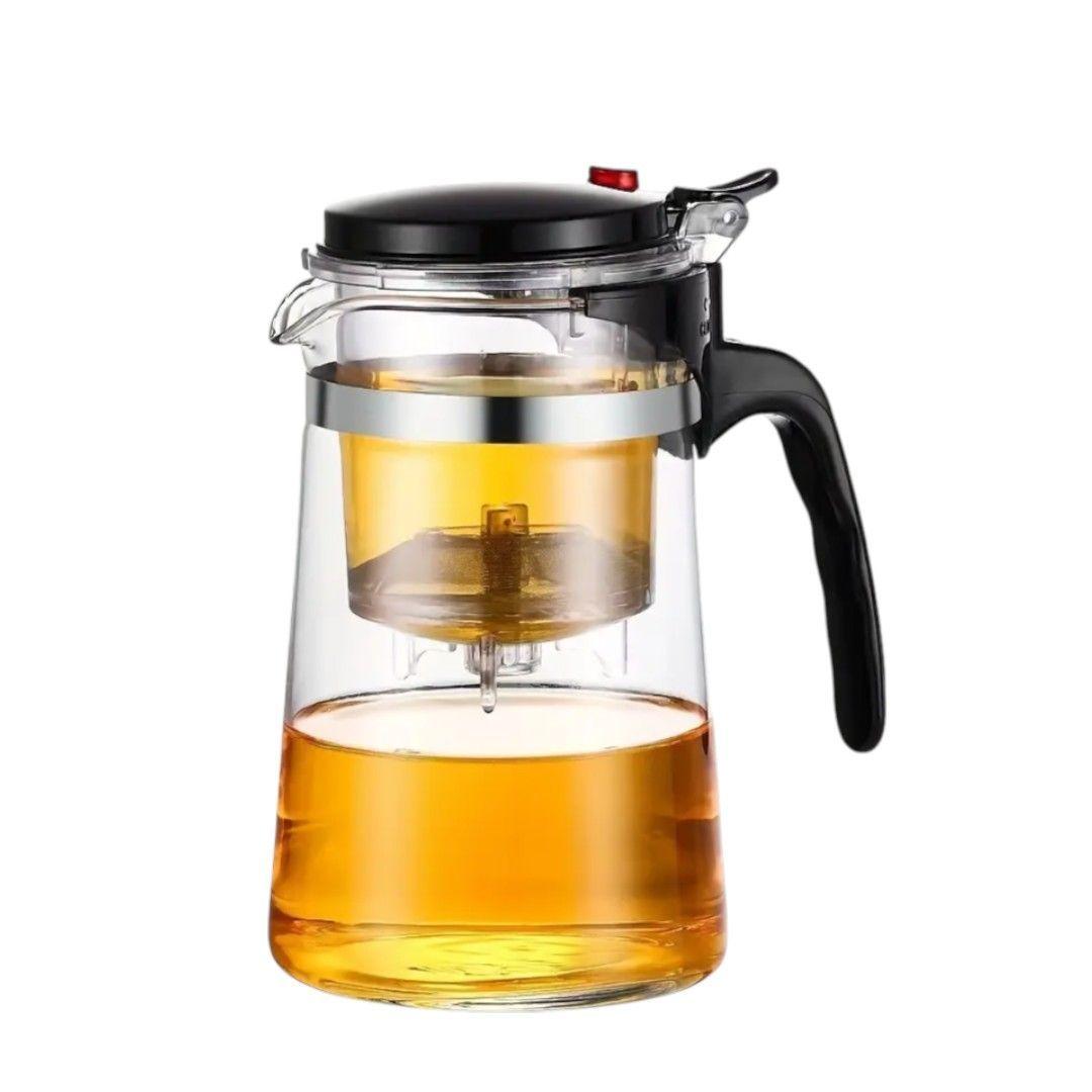 Tetera 900ml Filtro Inox Vidrio Borosilicato Infusion Te-0