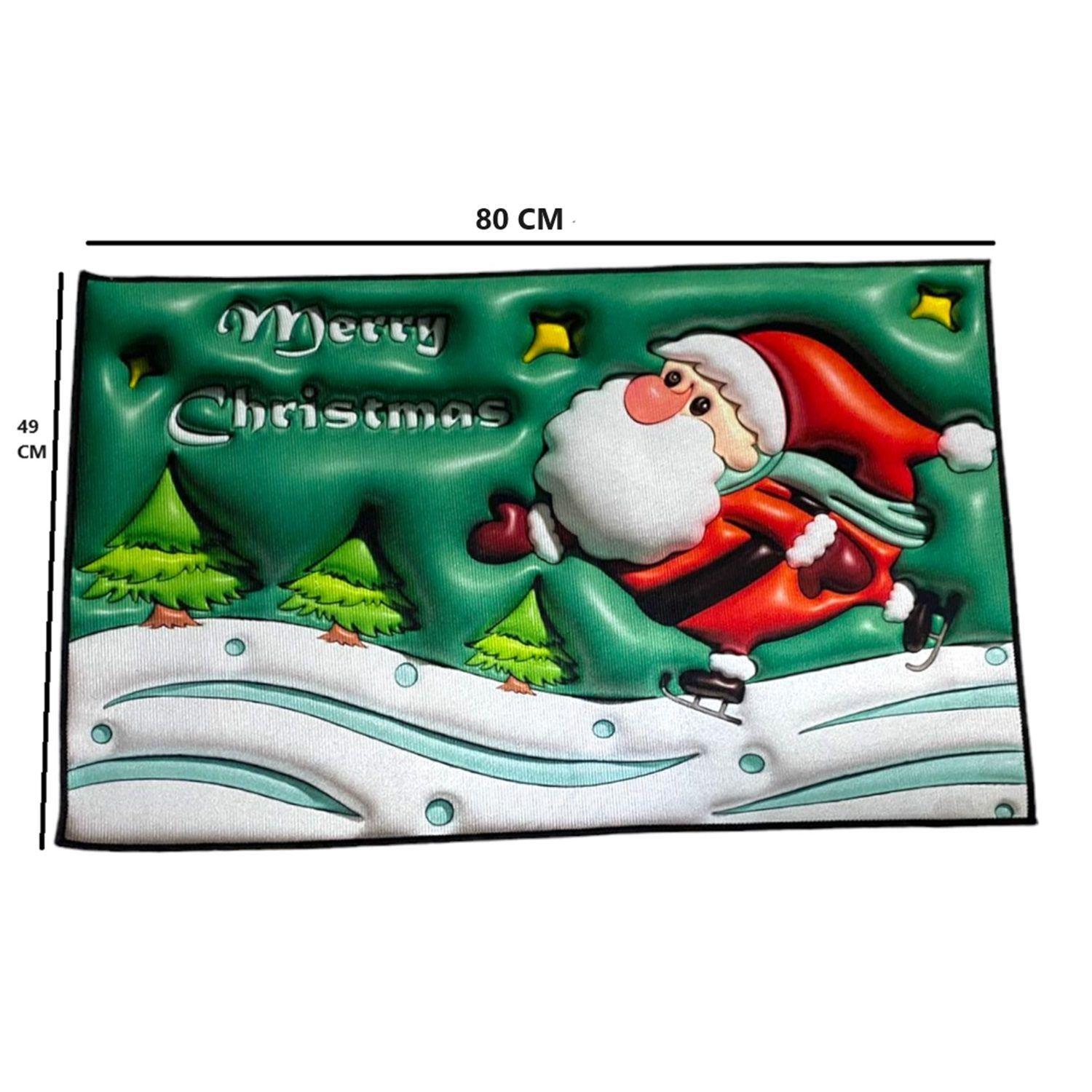 set de baño navideño Juego de baño alfombras de baño cubre tapa wc navidad-1