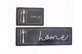 Set 2 Alfombra Antideslizante Cocina Super Absorbente Hogar-0
