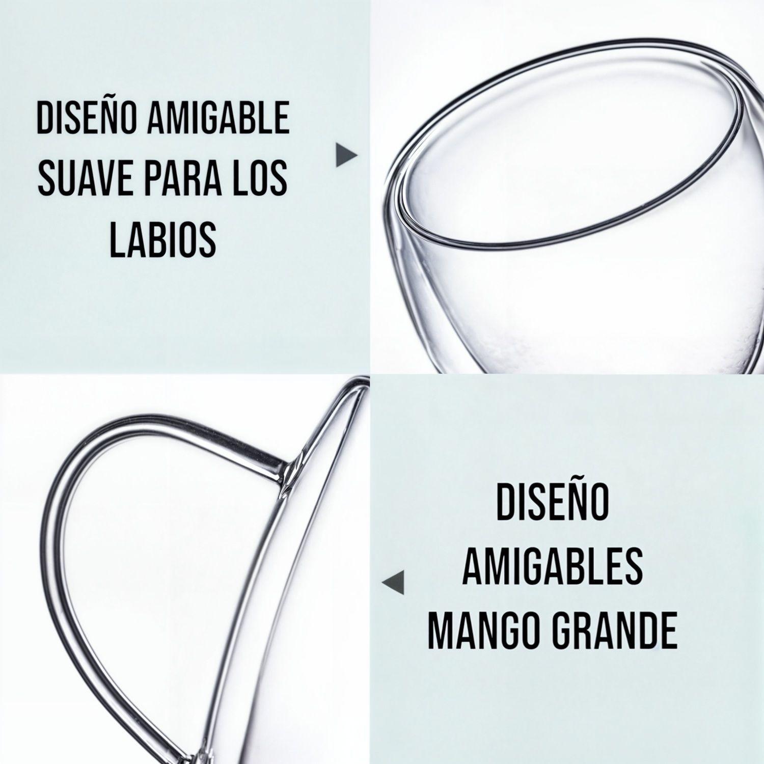 TAZAS DOBLE VIDRIO TAZA CAFE ESPRESSO TAZA DOBLE FONDO FLOR-5