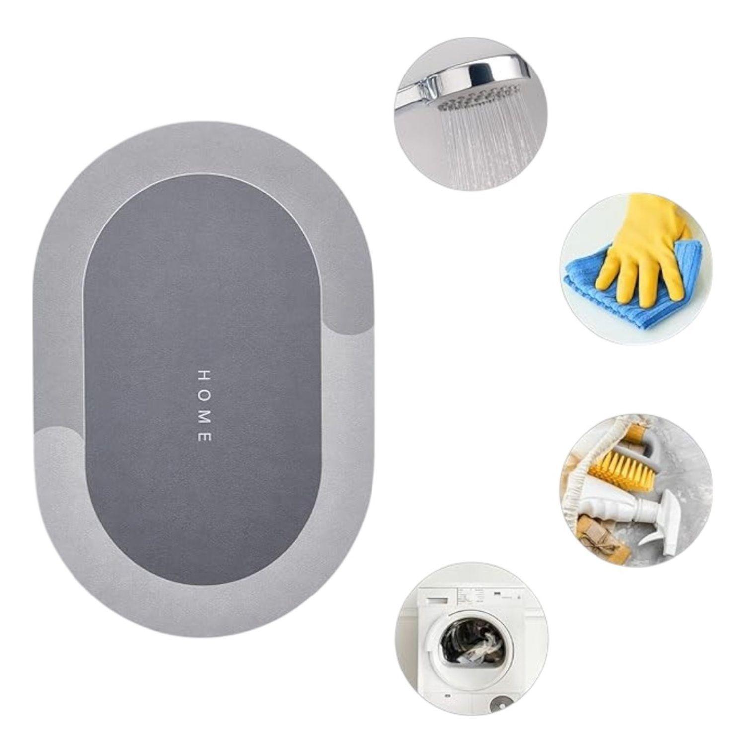 Alfombras para baño bajada de bano super absorbente ovalada-3