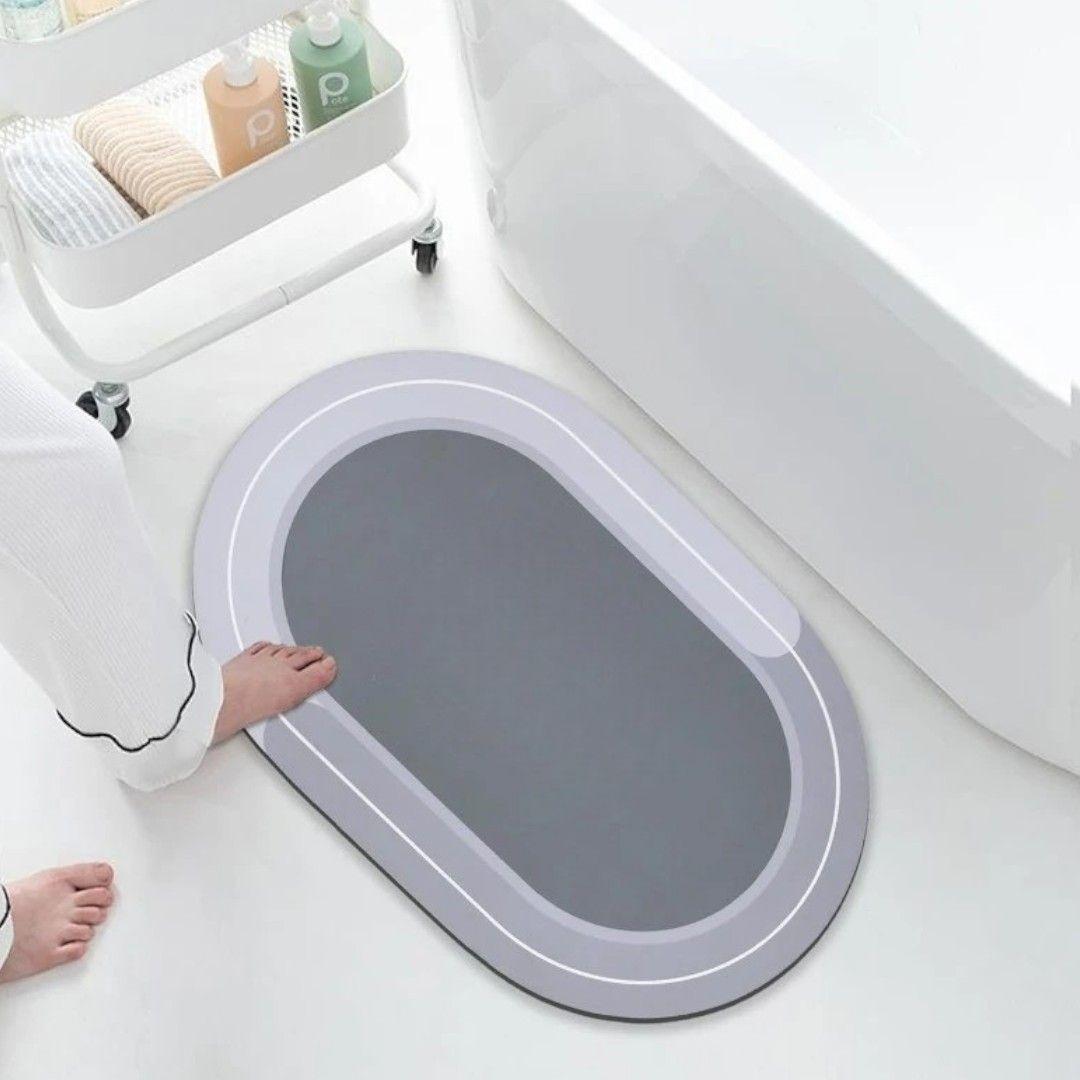 Alfombras para baño bajada de bano super absorbente ovalada-4