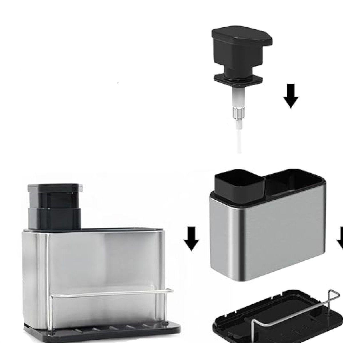 Dispensador de jabón lavalozas dispensador acero inox -2