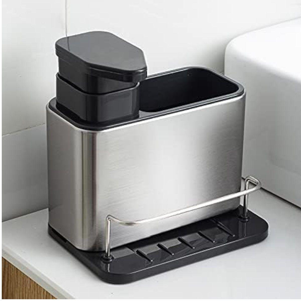 Dispensador de jabón lavalozas dispensador acero inox -4