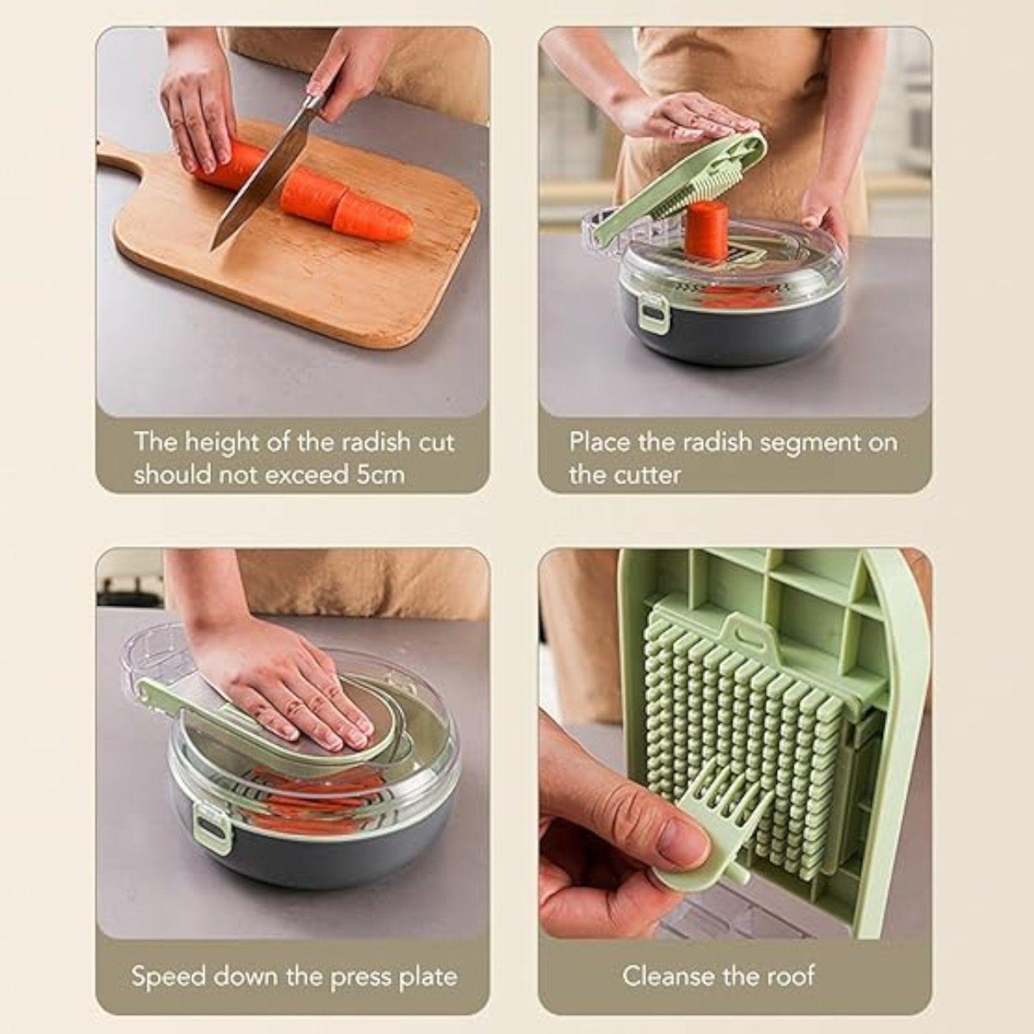 PICADOR DE VERDURAS CORTADOR DE VERDURAS 14 PIEZAS MULTIUSO-7